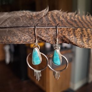 Genuine Kingman Turquoise Earrings